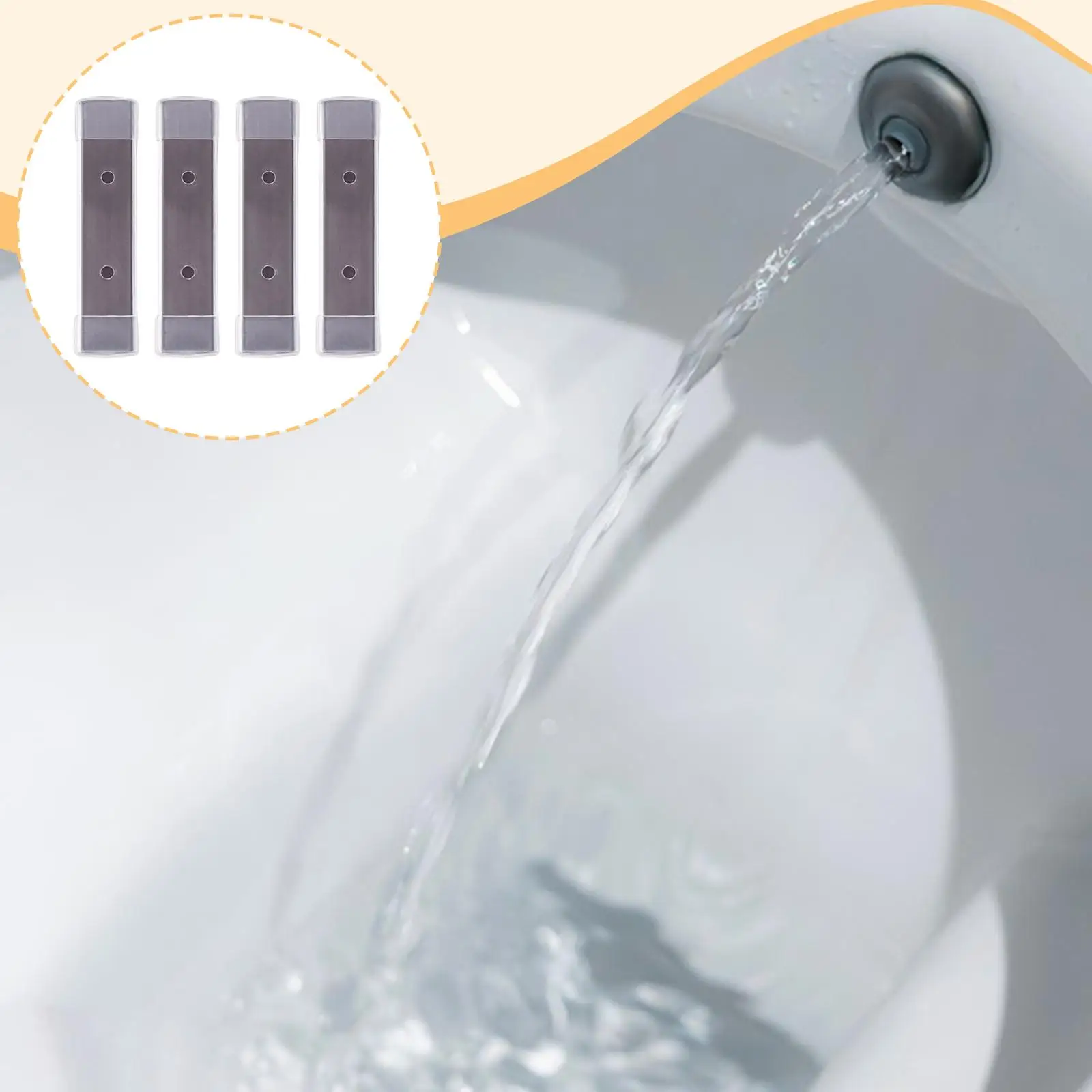 4 Pieces Magnetic Toilet Cleaner Toilet Cleaning Magnets Odor Removal for Toilet Tank