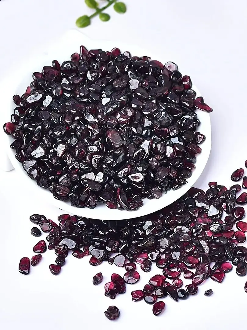 AliExpress NONE 3-12mm Wine-red natural garnet crystal chips, Burgundy natural garnet crystal gravel, Astroghar Natural Garnet Chips Crystal