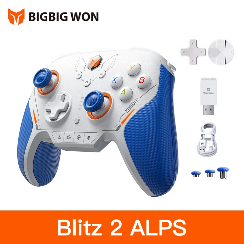 Bigbig Won Blitz 2 TMR Controller Wireless Bluetooth Gamepads Somatosensory Controllers Customized 2000hz for Ns Pc Steam Game