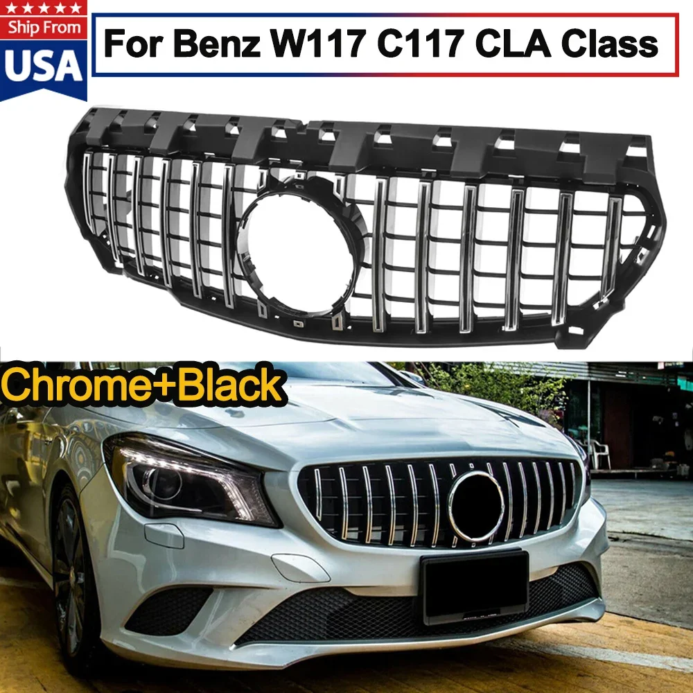 

MagicKit W117 GT Grill Car Front Hood Radiator Grille For Mercedes Benz CLA Class W117 CLA200 CLA250 CLA45 AMG 2013-2018