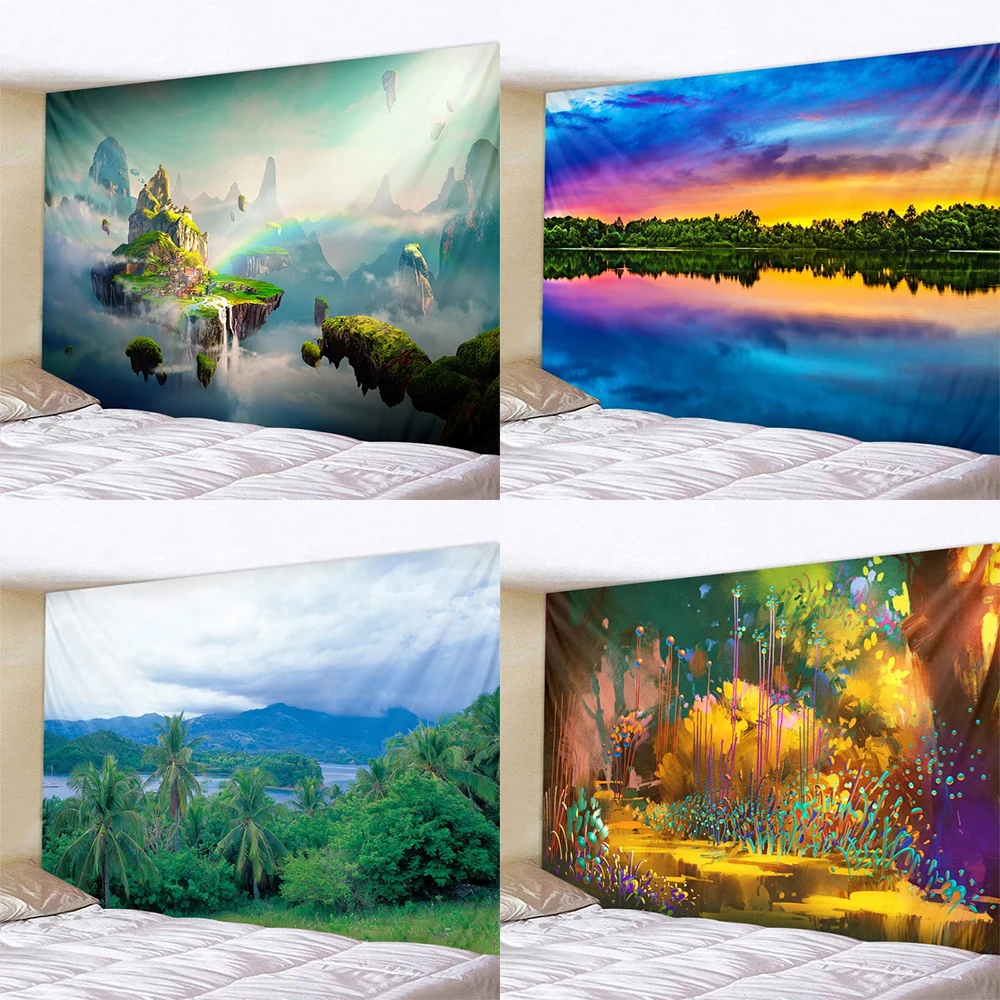 Fairy tale adventure dream forest tapestry wall hanging background cloth room bedroom living room home decoration hanging cloth