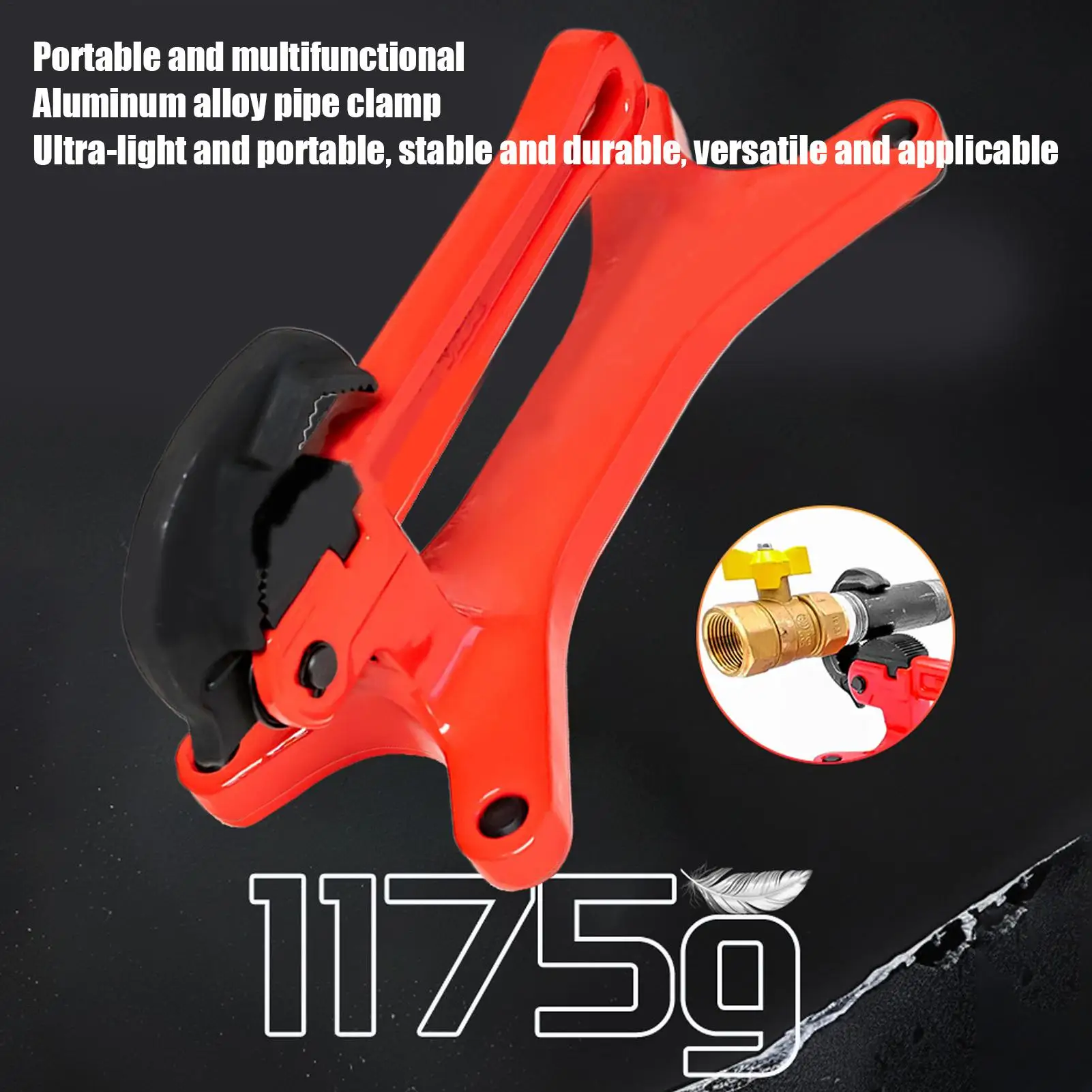 

Manual Pipe Clamps Pipeline Support Solid Base Portable Aluminum Tube Vice Multifunctional Pipe Wrench Valve Maintenance Tool