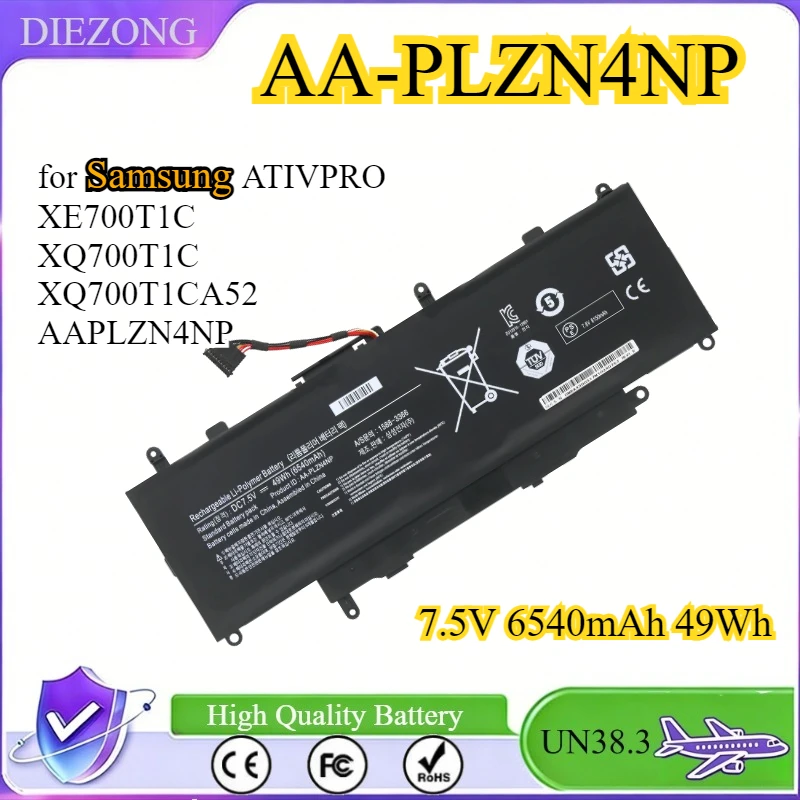 

AA-PLZN4NP Laptop Battery for Samsung ATIV PRO XE700T1C XQ700T1C XQ700T1CA52 AAPLZN4NP 15883366 7.5V 6540mAh 49Wh