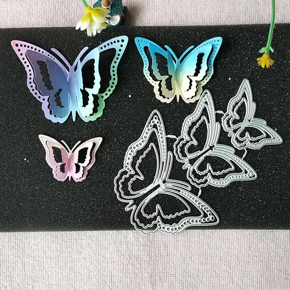 

New Bamboo Dragonfly Butterfly Tufted Magritte Flowers Metal Cutting Dies Stencils For DIY Scrapbooking