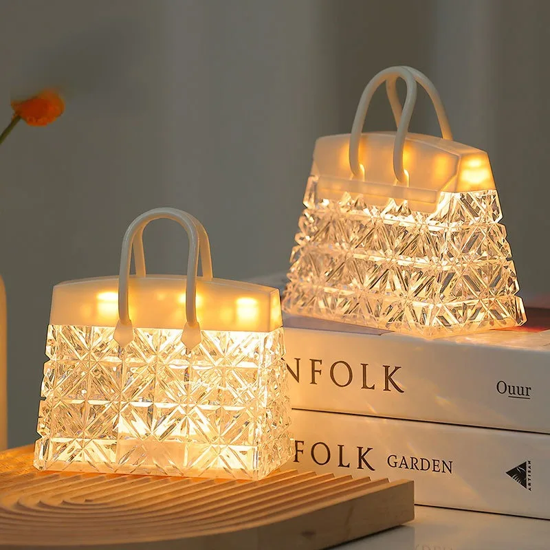 

Crystal Night Light, Creative Bedroom Bedside Atmosphere Lamp, Desktop Decor Ornament, Birthday Gift for Friends & Bestie