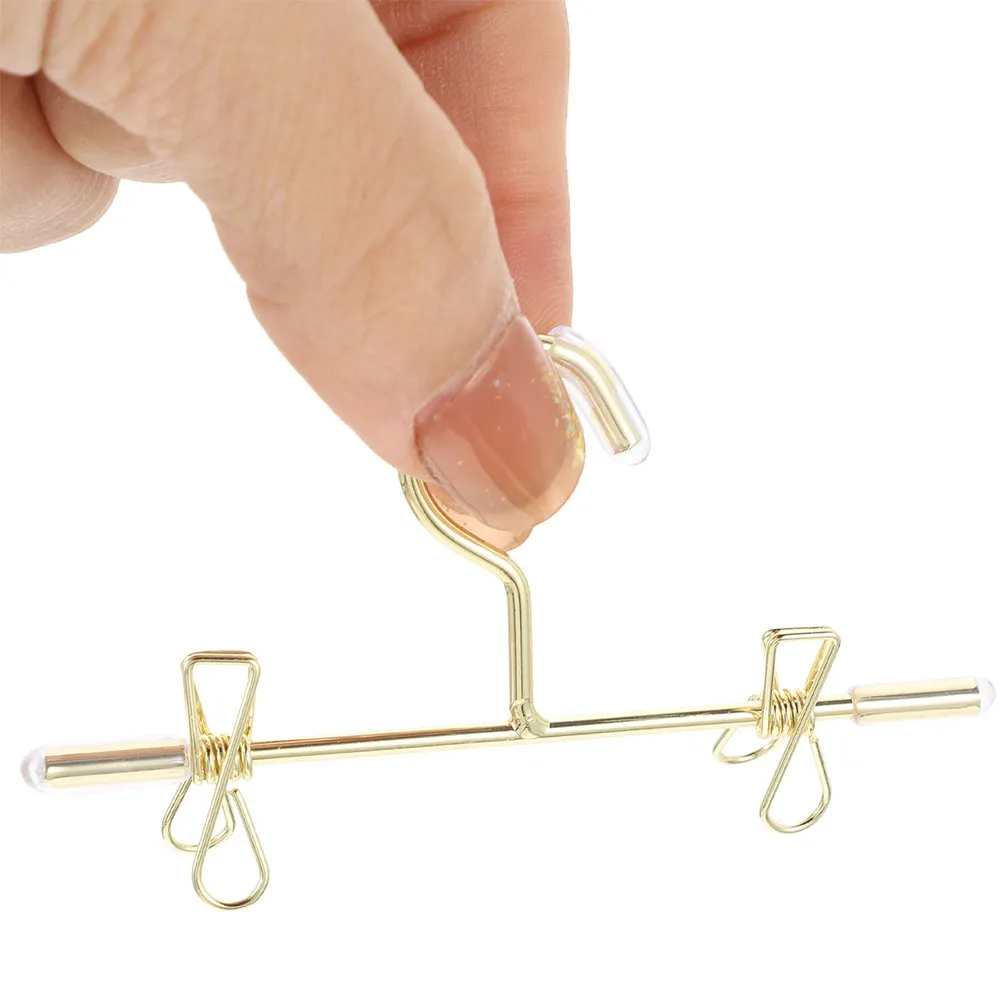 

6Pcs Mini Hanging Clothes Hangers for Miniature Wardrobe Use Strong Lightweight Mini Racks to Sort Store and Showcase Tiny