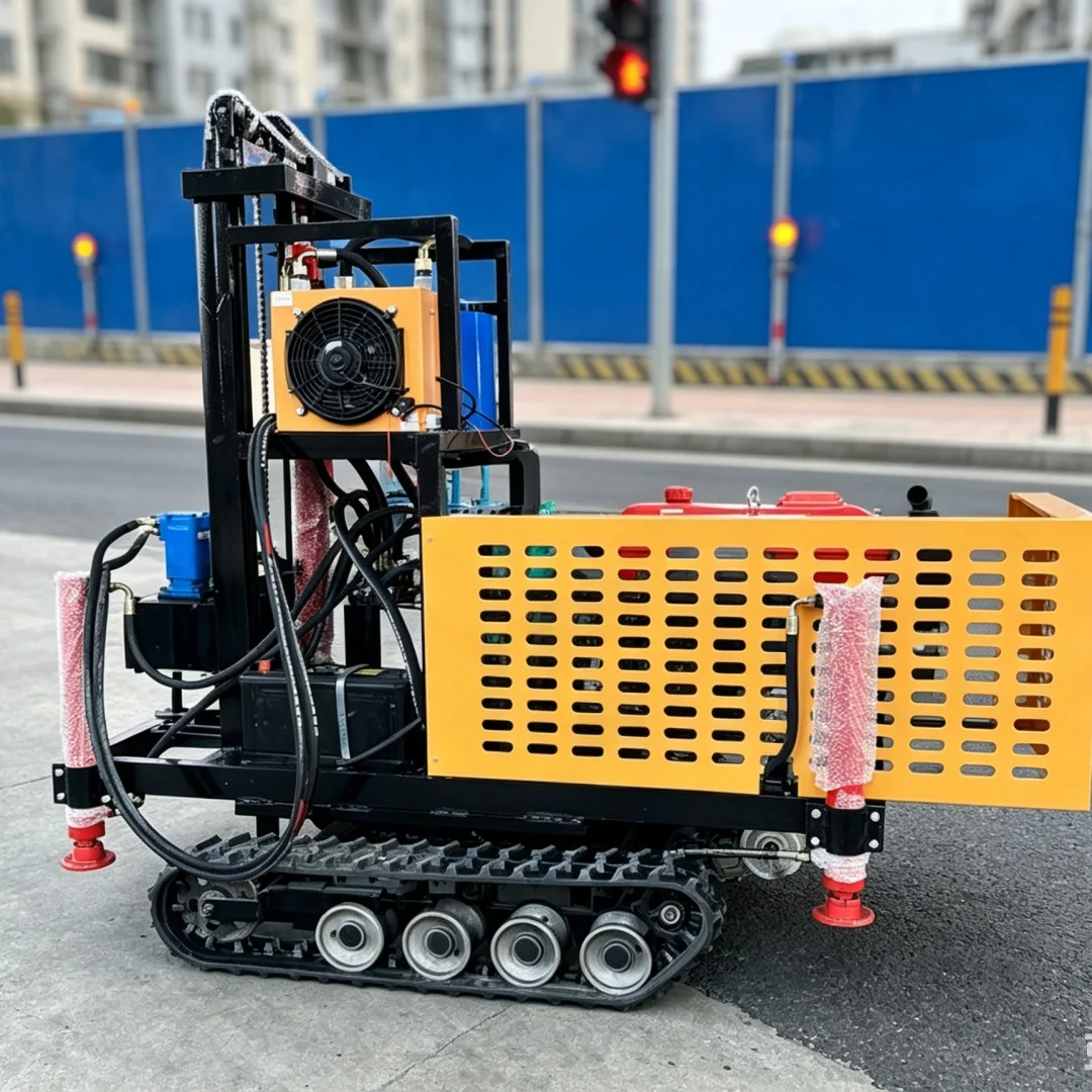 Customized Crawler Water Well Drilling Rig, Diesel‑hydraulic Well Drilling Equipment, Greenhouse Water‑supply Drilling Machine