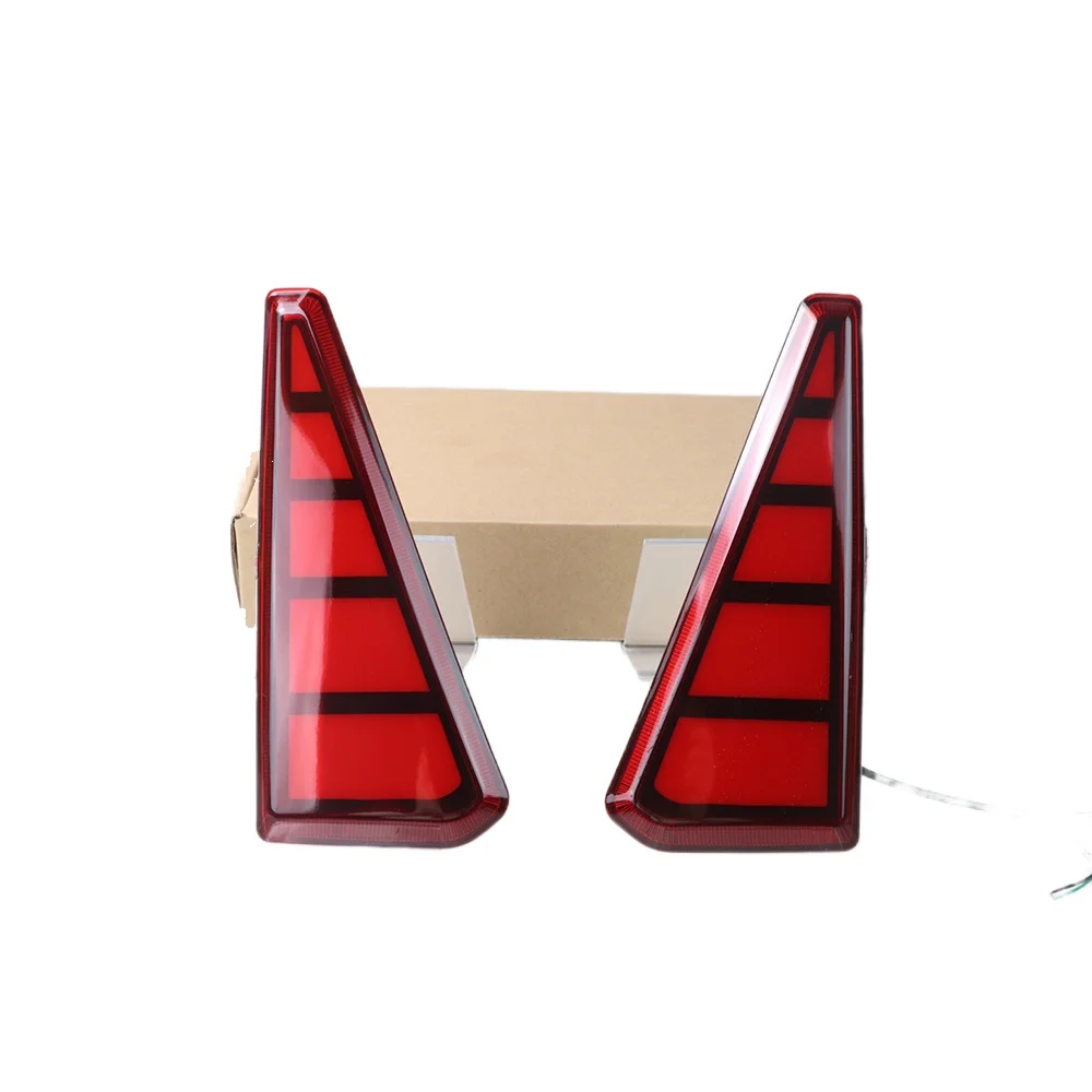 LED Rear Bumper Reflector Light For Toyota Noah Voxy 80 Series 2014-2016 Red Len Sporty Style 2 Functions Brake Turn Signal Lamp