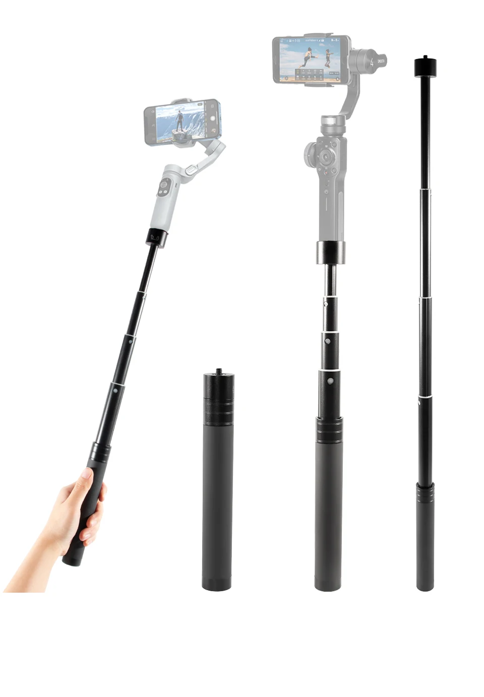 Verlängerung stange Stange Selfie Stick für Dji om 5 Osmo Mobile 5 4 3 Gimbal Kamera Feiyu Zhiyun glatte Moza Mini isteady Zubehör