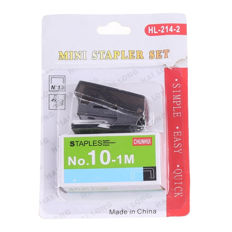 Stapler Desktop aneka warna 12 lembar, cocok untuk 10 # Staples untuk anak-anak