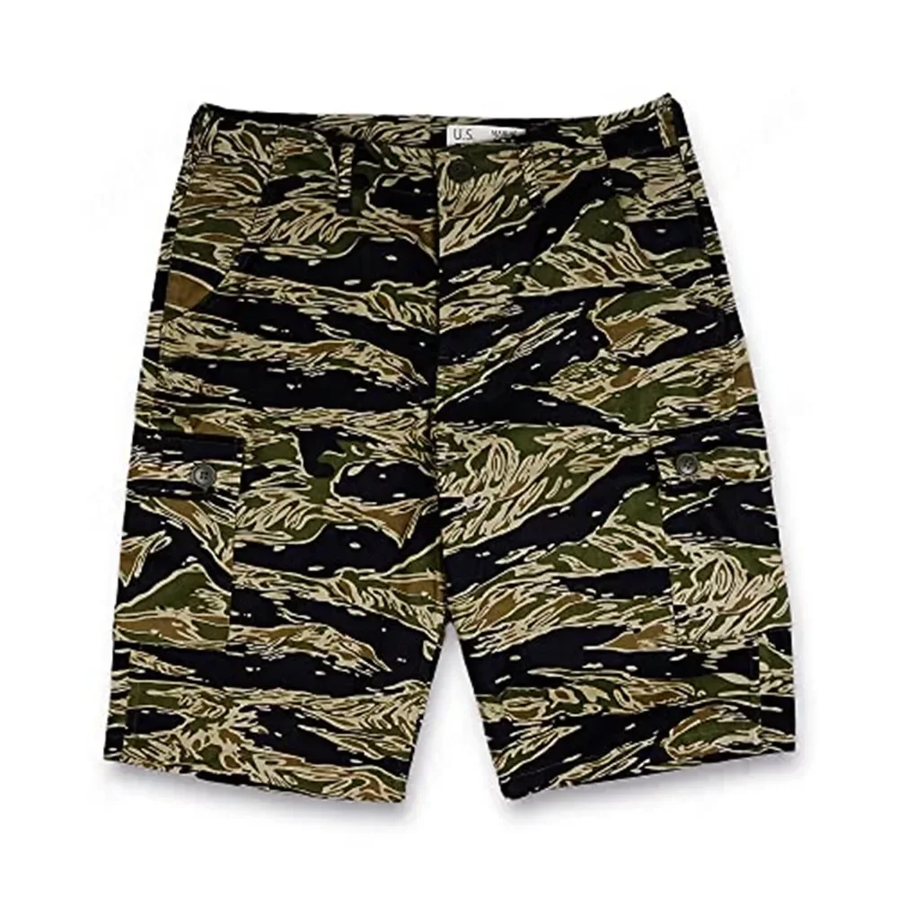 WW2 Tiger Camo Shorts Vietnam War Dress America TCU Training Uniform US Soldier Tactical Uniform