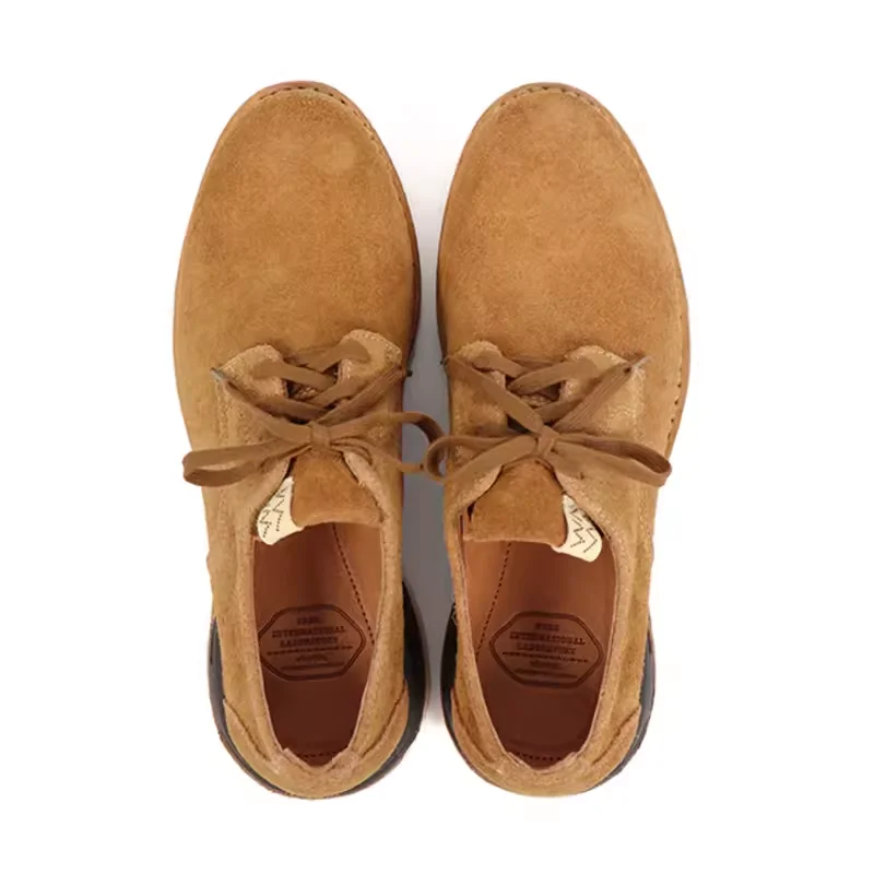 VISVIM Goodyear casual handmade suede leather shoes all-match thick-soled shock-absorbing trendy shoes for men