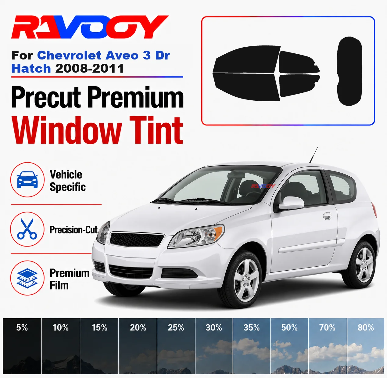 premium-precut-window-tint-kit-front-rear-windows-rear-windshield-for-chevrolet-aveo-3-dr-hatch-2008-2011-nano-ceramic-film