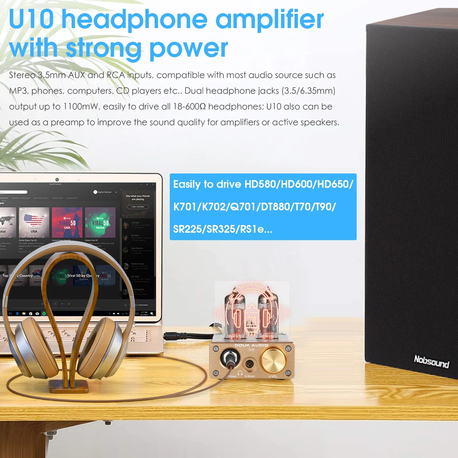 Усилитель для наушников Douk Audio U10, 6,35/3,5 мм