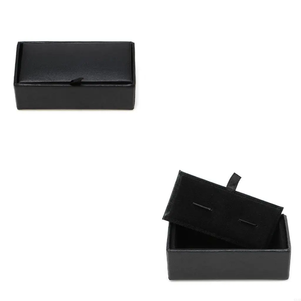 

Faux Leather Travel Cufflinks Rings Storage Box for Case for Cufflink Luxury Dis