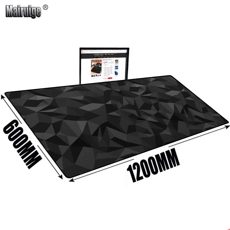 

Black Geometry Mouse Pad Extended Pad 100X50CM Mouse for Computer Anti-slip Pc Gemer Desk Mat Gamer Accessories Mouse Mat