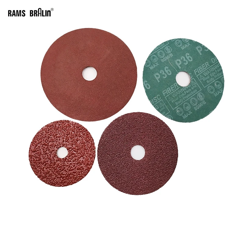 5 pcs Hard Fiber Sandpaper Abrasive Sanding Disc for Wood Furniture Hardware Grinding