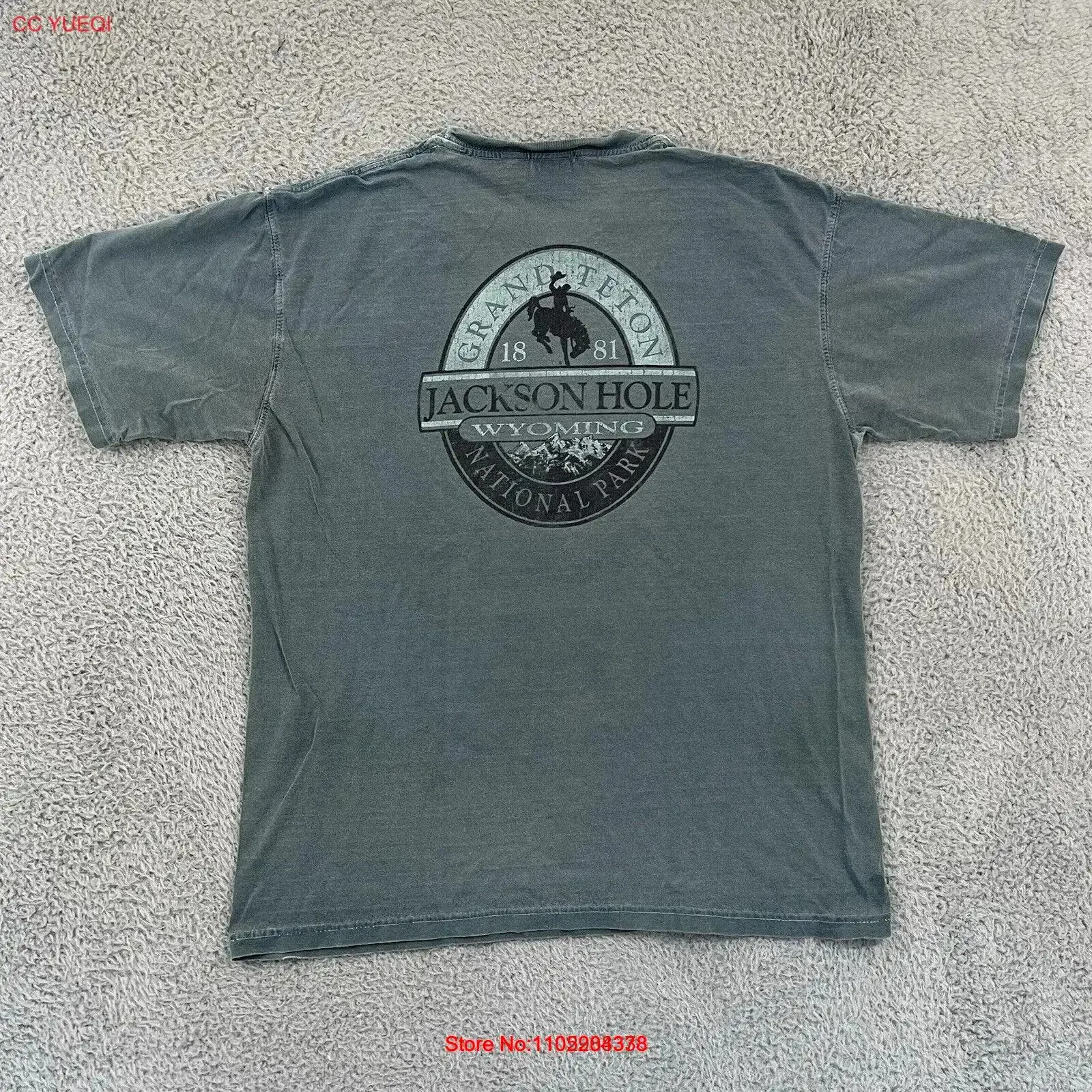 

Винтажная футболка Grand Teton National Park для взрослых M Jackson Hole Outdoor Nature, винтажный потертый дышащий топ для повседневной носки