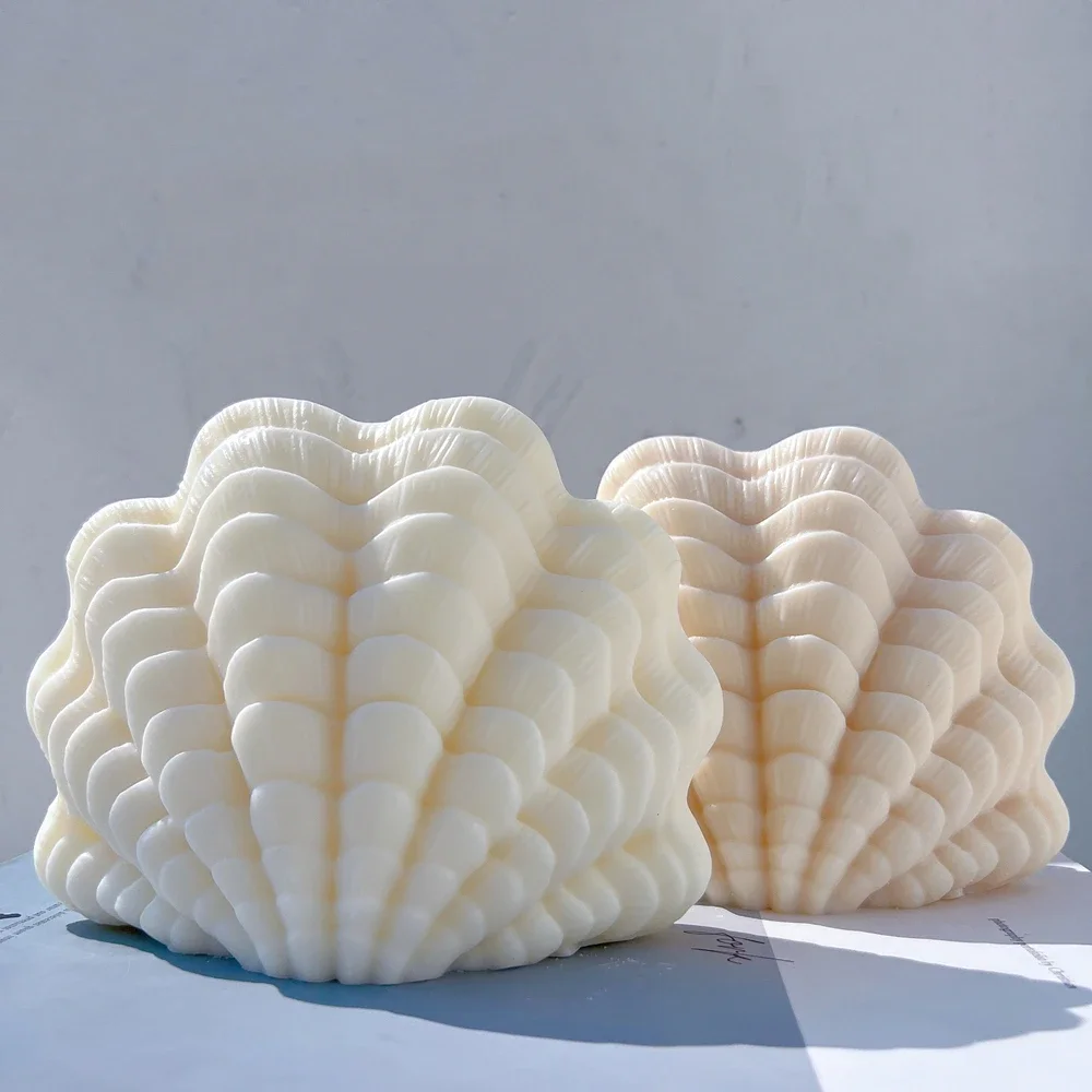 Modern Home Decorative Seashell Wax Mould Ocean Shell Candle Mold Aesthetic Decor Beach Shell Silicone Mold