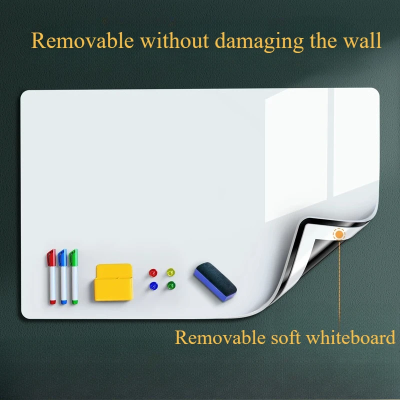 White panel wall stickers can remove magnetic children's drawing board without damaging the wall magnet home chalkboard