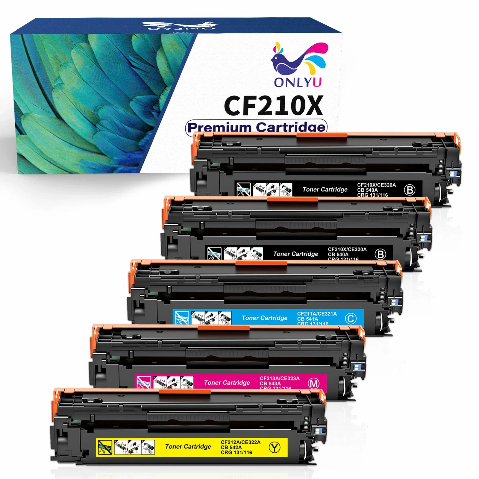 

5PK CF210A 131A Toner Cartridges Set For Pro200 Laserjet M276n M251n M276nw