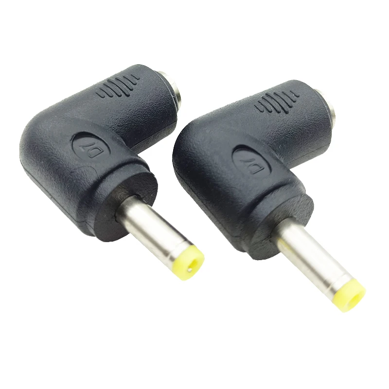2 Stuks L-Vormige Dc Stekker Connector Hoek 90 Graden 5.5*2.1Mm Vrouw Naar 4.0*1.7Mm Mannelijke 4,0 Mm X 1.7Mm Adapter Conversie Jack