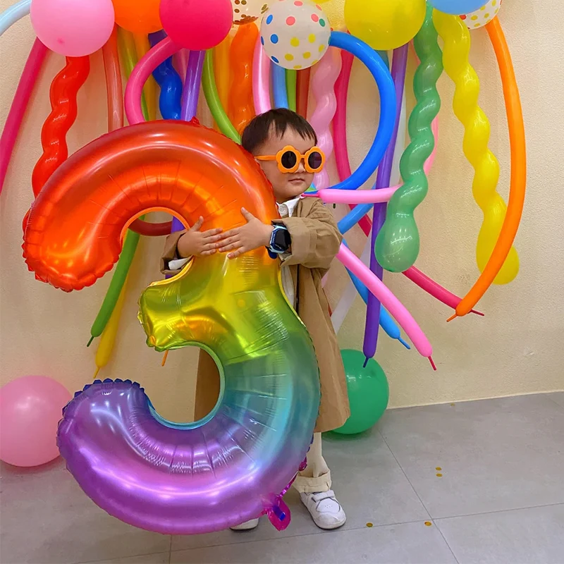 40inch Number Aluminum Foil Balloons 0 1 2 3 4 5 6 7 8 9  Years Old Balloons Child Adult Birthday Wedding Decor Party Supplies