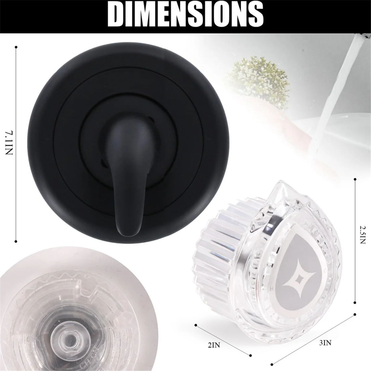 

ABNJ Black Shower Handle and Valve Kit for Shower Trim Kit and Valve Shower Handle Replacement