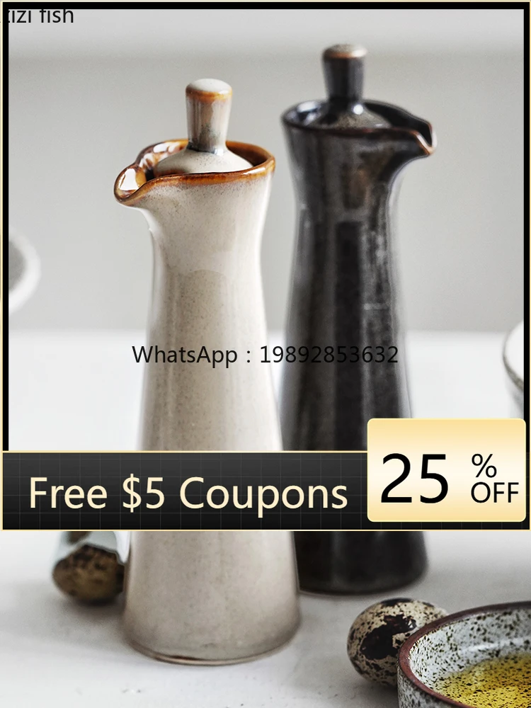 

Ceramic Seasoning Jars Oiler Spice Jar Seasoning Tool Salt Shaker Creative Home Kitchen Retro Olive Oil Bottles Spice Containers