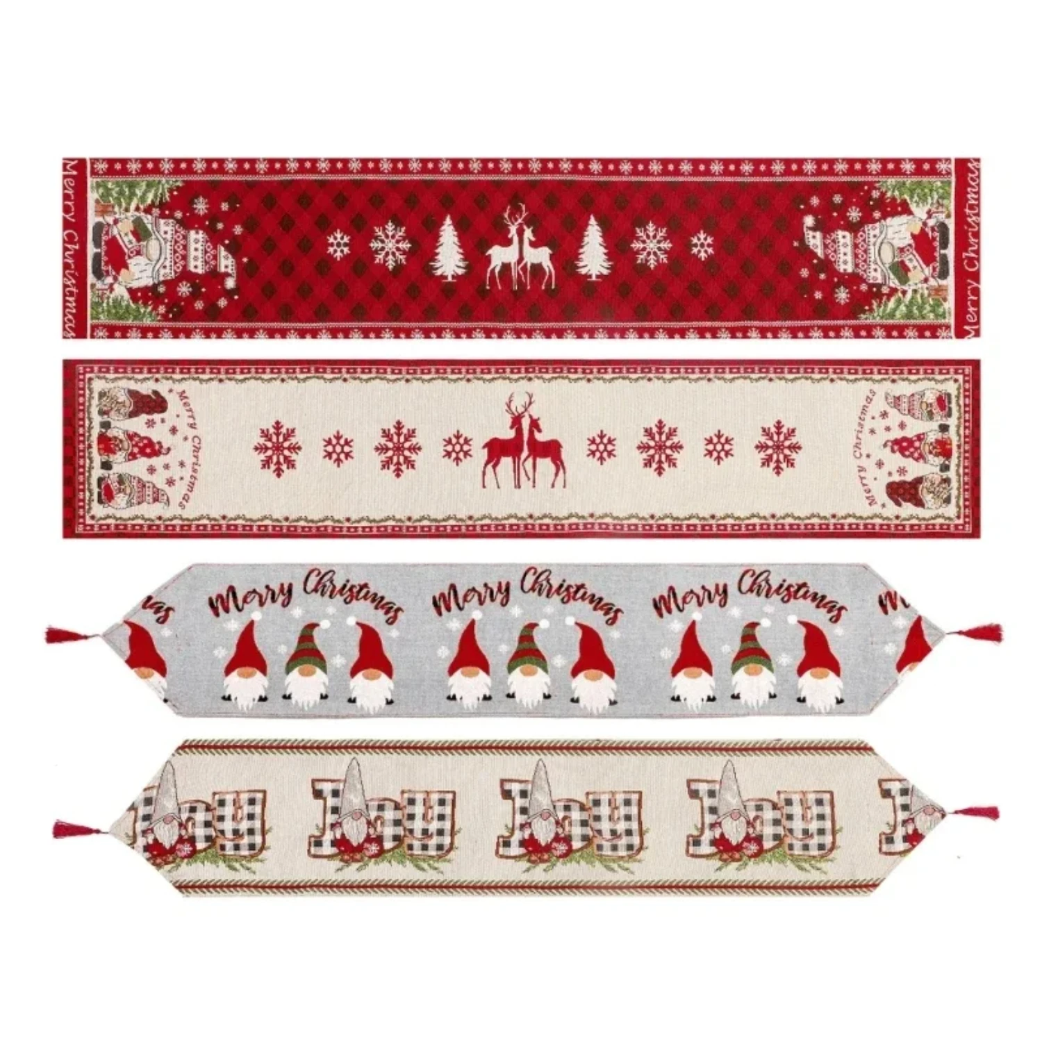 Christmas Tablecloth Snowflake  Deer Table Linen Creative Plaid Wedding Dining HomeDecoration Wear Resistant Table Runner