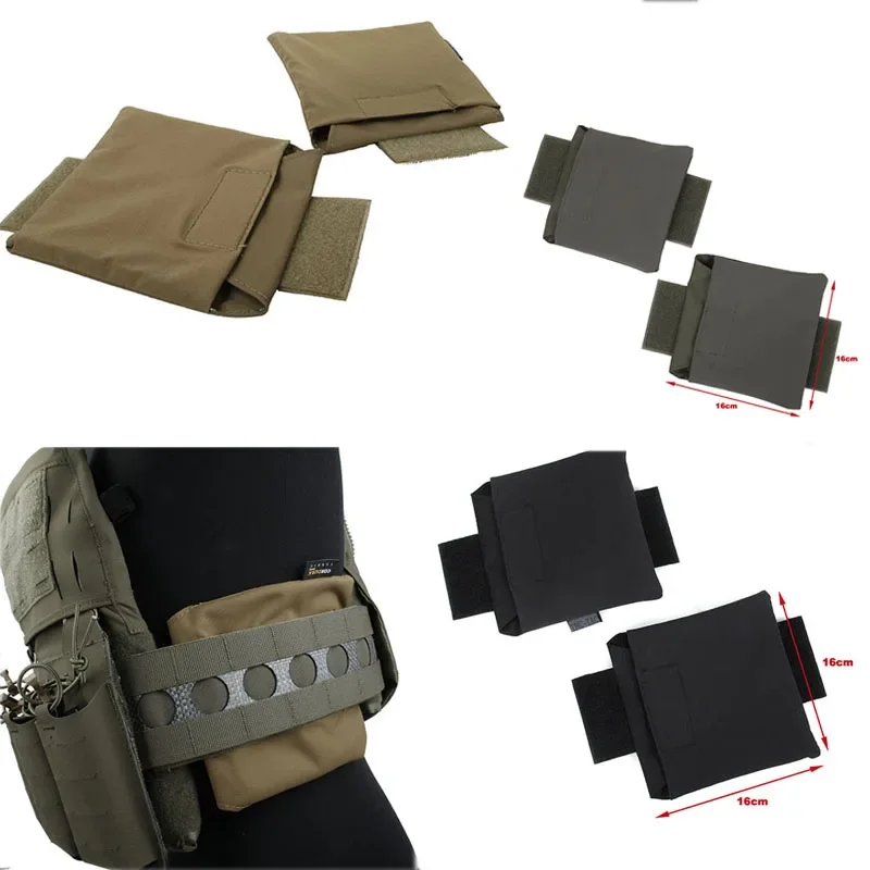 

New Side Plate Pouch Pockets Set Black CB RG for FPC Tactical Vest