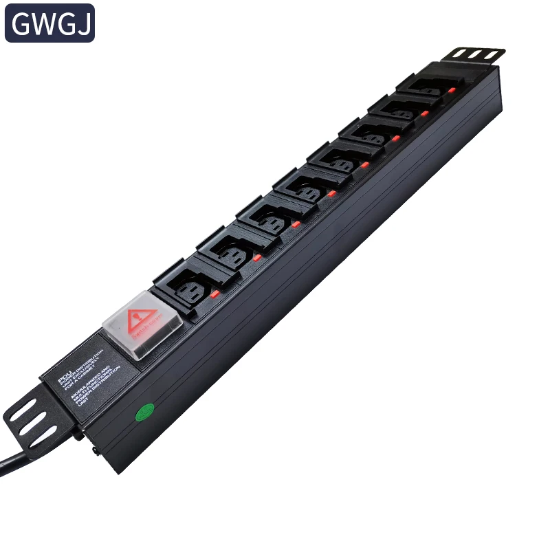 Aluminum Alloy Rack C13 Anti-shedding Cabinet Power Distribution Unit PDU Power Distribution Unit of Large Power Socket
