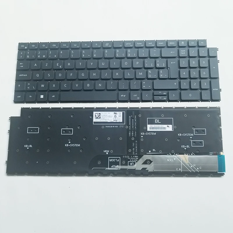 New BEL Belgian Keyboard For Dell Latitude 3520 Vostro 15 3510 3515 3520 P112F 3525 5510 5515 7510 5620 French Backlit Black