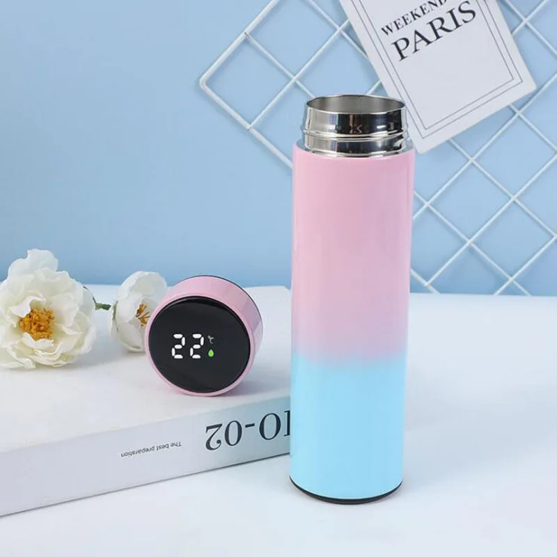 

Creative Intelligent Display Temperature Measuring Water Cup 304 Stainless Steel Thermos Cup Coffee Hot and Cold Water Bottle