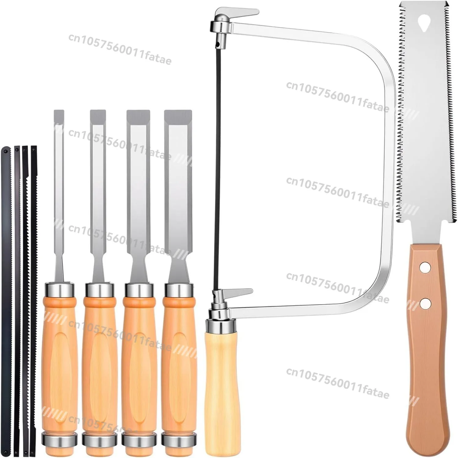 Professional Woodworking Tool Set, Woodworking Chisel Oblique Chisel Set, Saw Flexible Double-edged Saw Blade