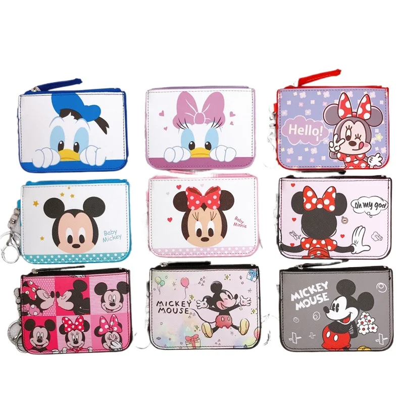 Disney Bags Mickey Mouse Coin Purses Minnie Card Holder Donald Duck Cute Wallet Daisy Coin Purses Keychains Ring