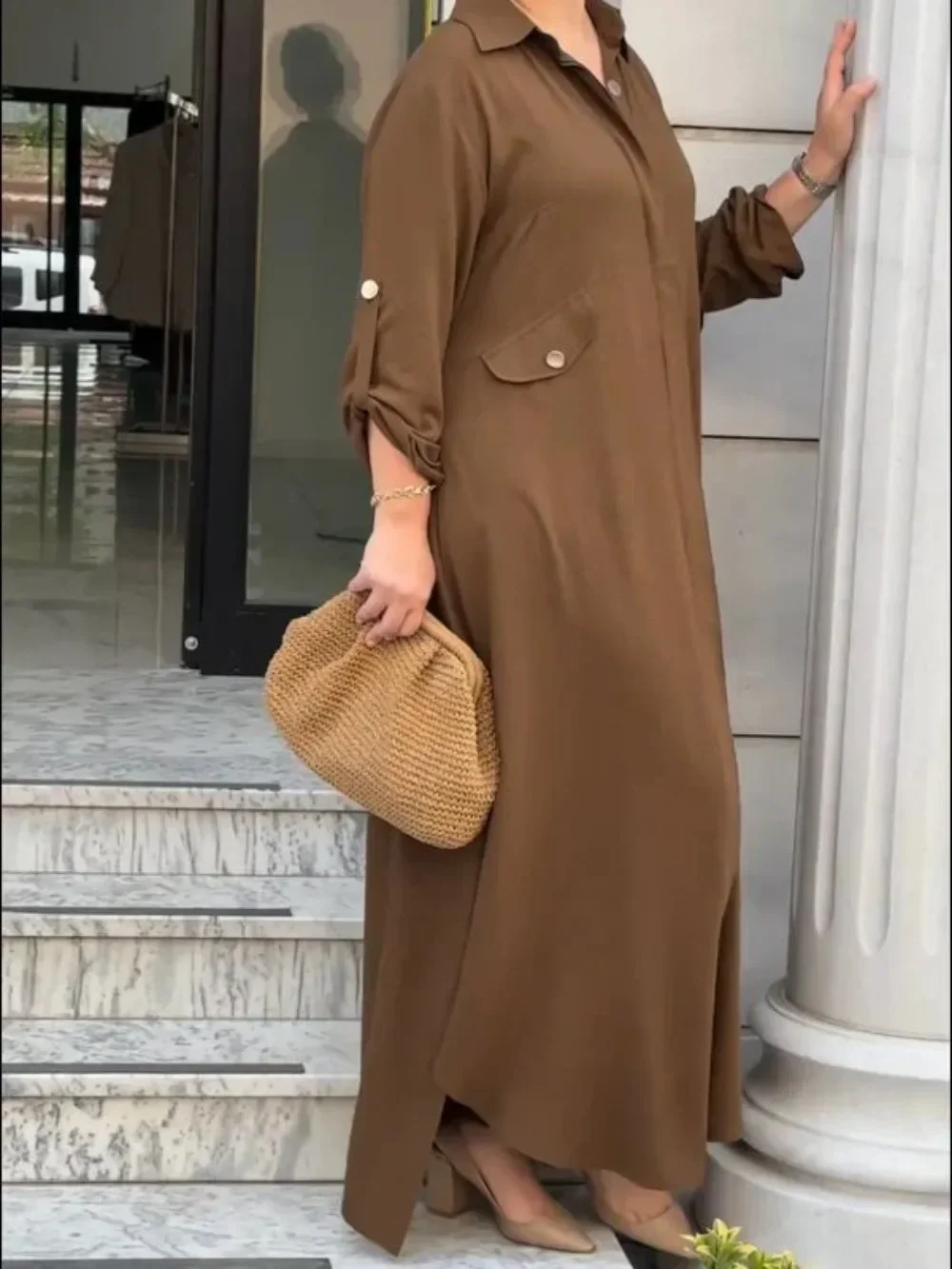 Eid Muslim Dress with Pant Set 2 Piece for Women Ramadan Jalabiya Solid Shirt Dresses Robe Morocco Dubai Abayas Vestidos Largos 2