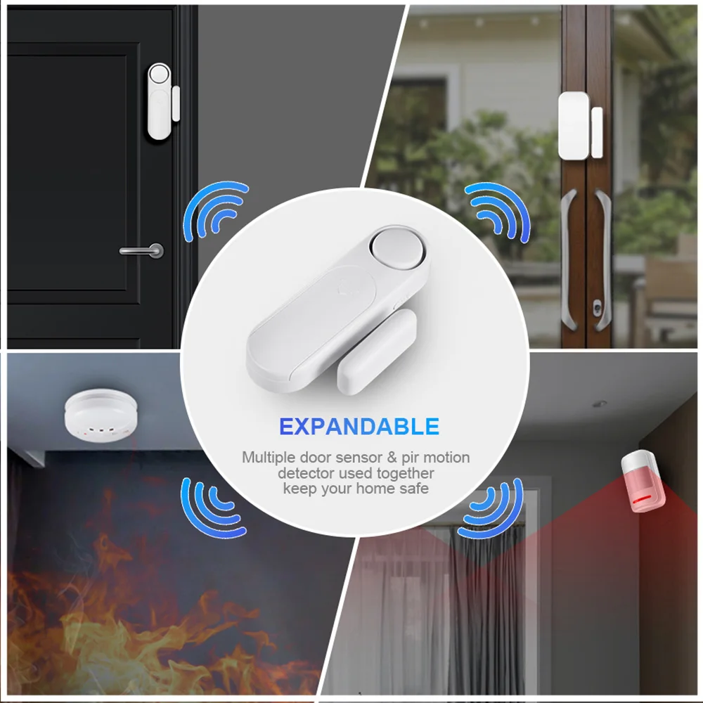 120dB نافذة الباب مستشعر الباب المستقل إنذار مضاد للسرقة نظام استشعار أمن الوطن لحماية الطفل ثلاجة المنزل