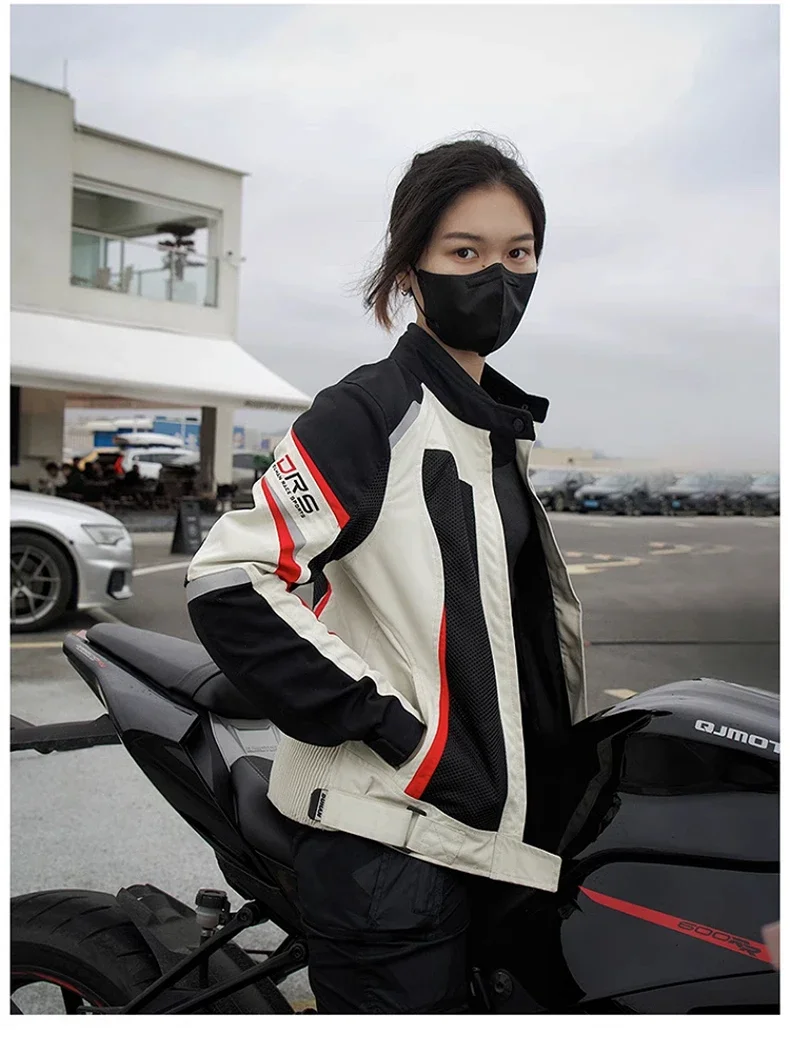 DUHAN Women Motorcycle Jacket Breathable Pants Cycling Clothing Summer Wear Resistant Motorbiker Riding Clothing