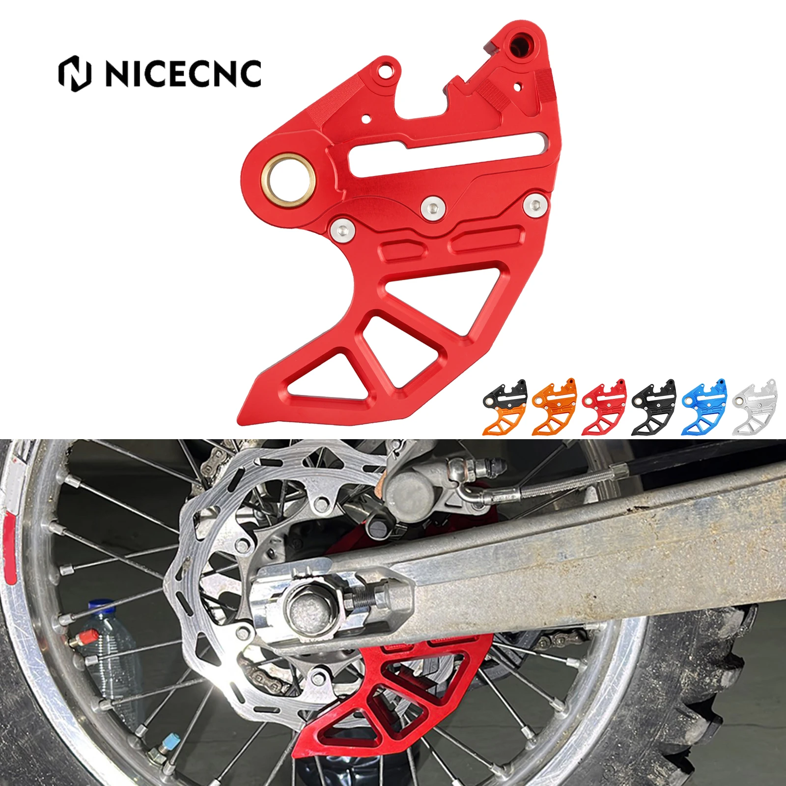 

NICECNC For GasGas MC 250 MC 300 EX 125 250 300 MC250F MC450F EXF MCF 250 350 450 2021-2023 Rear Brake Disc Guard For KTM EXC300