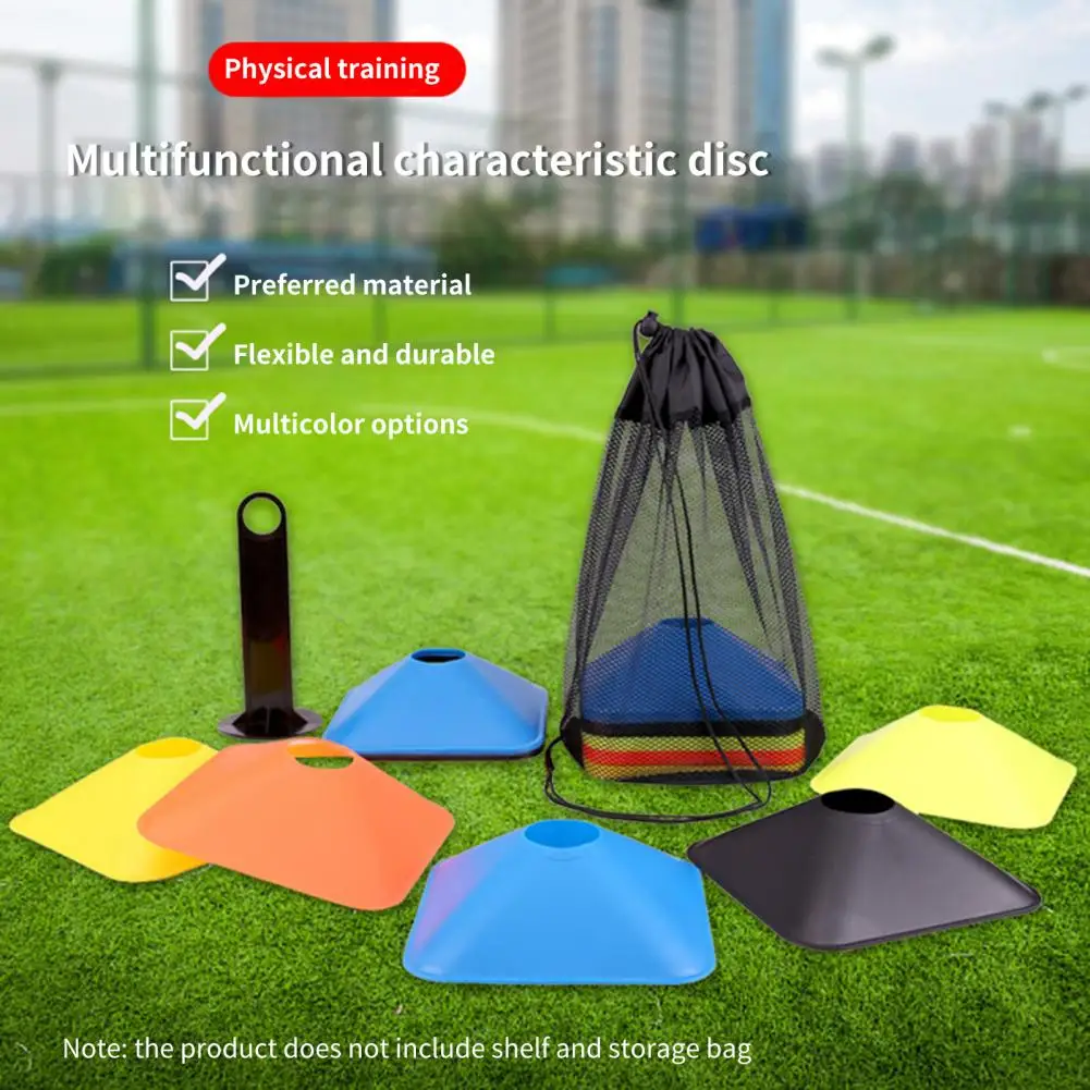 Football Training Disc Sports Disc Sign Bright Color Square Shape Soccer Training Barrier Barrier Pile Sports Accessories