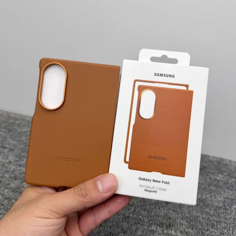 For Samsung Galaxy Z Fold 8 5G Magsafe Case Z fold 8 wide Original Luxury Leather Full Protect Magnetic Wireless Charge Cover