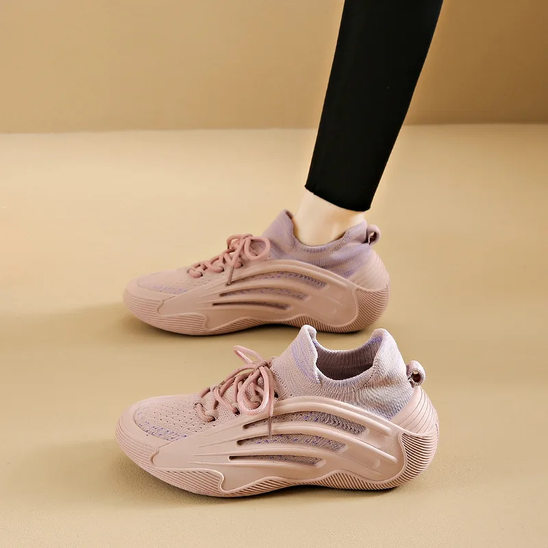 

Women's breathable summer thin sports shoes 2025 New Soft Sole Lightweight Lace-up Round Toe Running Shoes