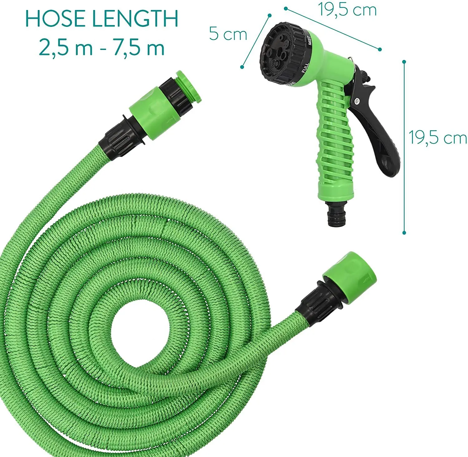 Garden Irrigation Water Hose Garden watering Hose 25FT-100FT High-Pressure Expandable Car washing Pipe Hose