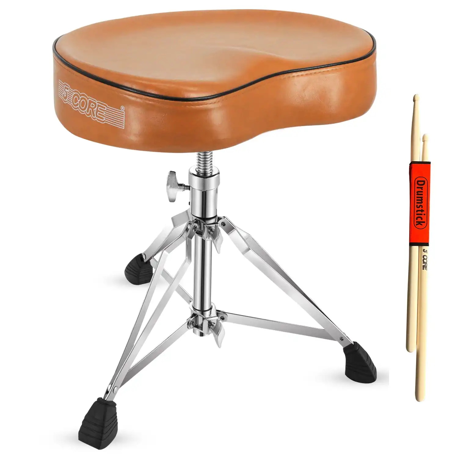 

5 Core Drum Throne Padded Guitar Stool Saddle Drummer Seat for Adults & Kids DS CH BR SDL HD
