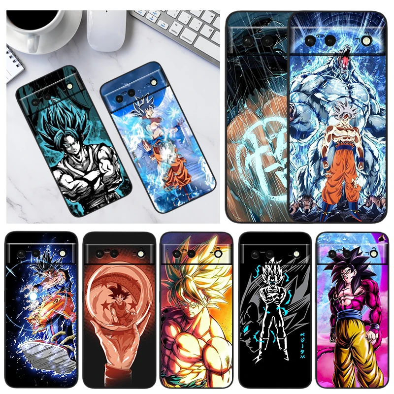 

D-Dragon Ball Z Anime G-Goku Phone Case For Google Pixel 8 7 6 Pro 6A 5A 5 4 4A XL 5G Black Shell Soft Cover Fundas Coque Capa