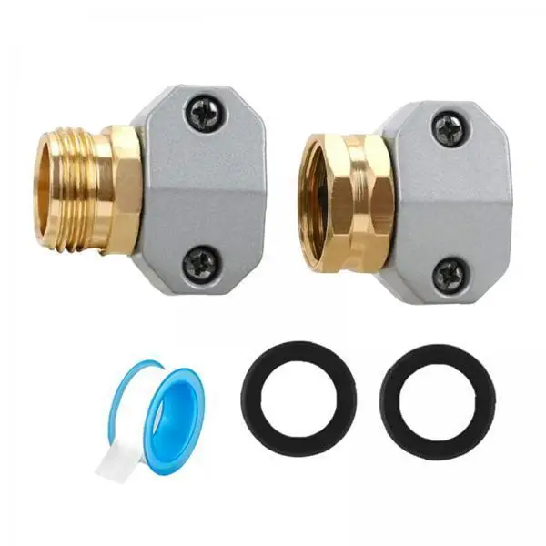 

Garden Hose Repair Fittings Rubber Washers Heavy Duty Hose End Mender Set for Standard 3/4 Inch Water Hose