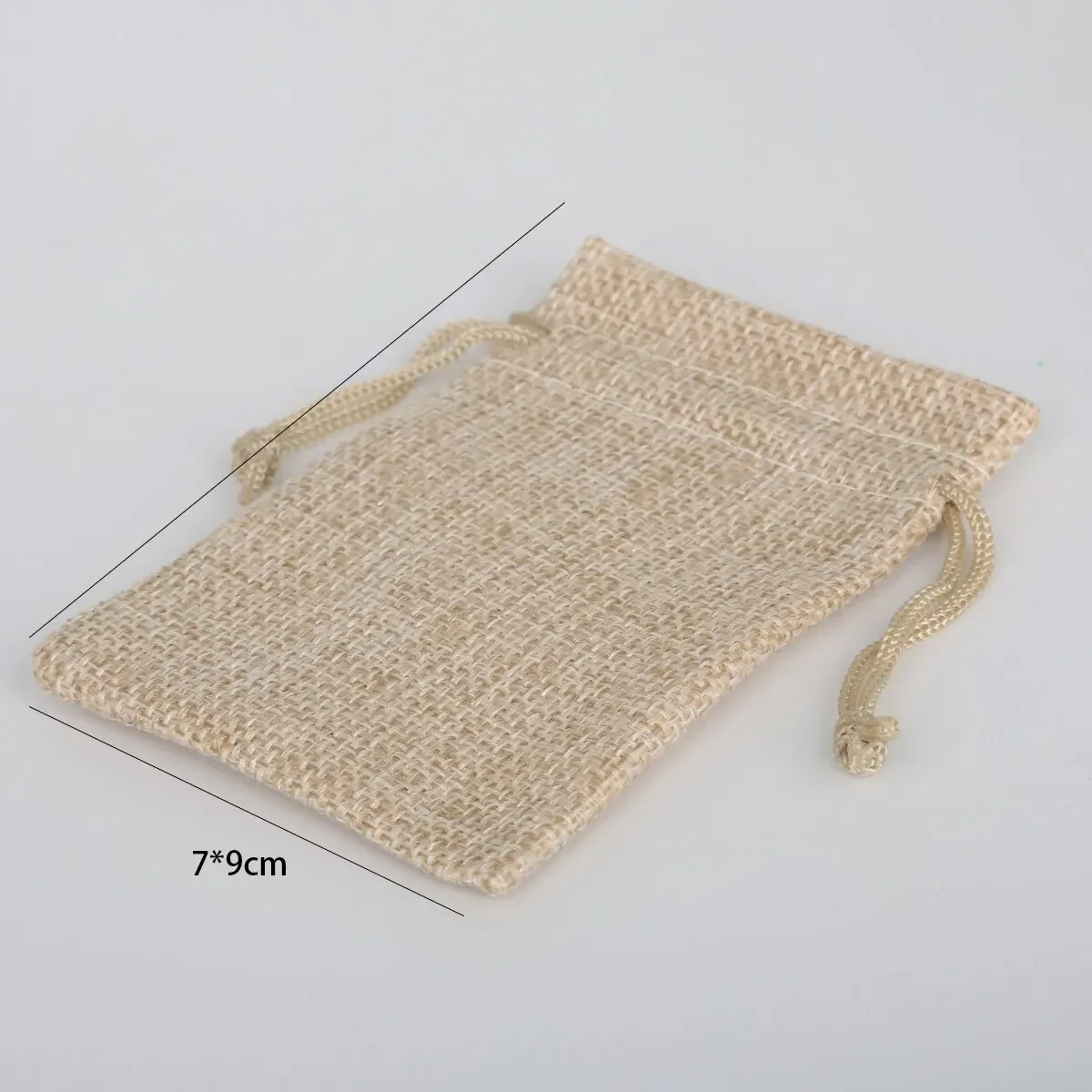15-50 Cotton and Hemp Bundle Pocket Gift Bag for Children's Day Gift Packaging Bag DIY Candy Wedding Product Packaging image 4