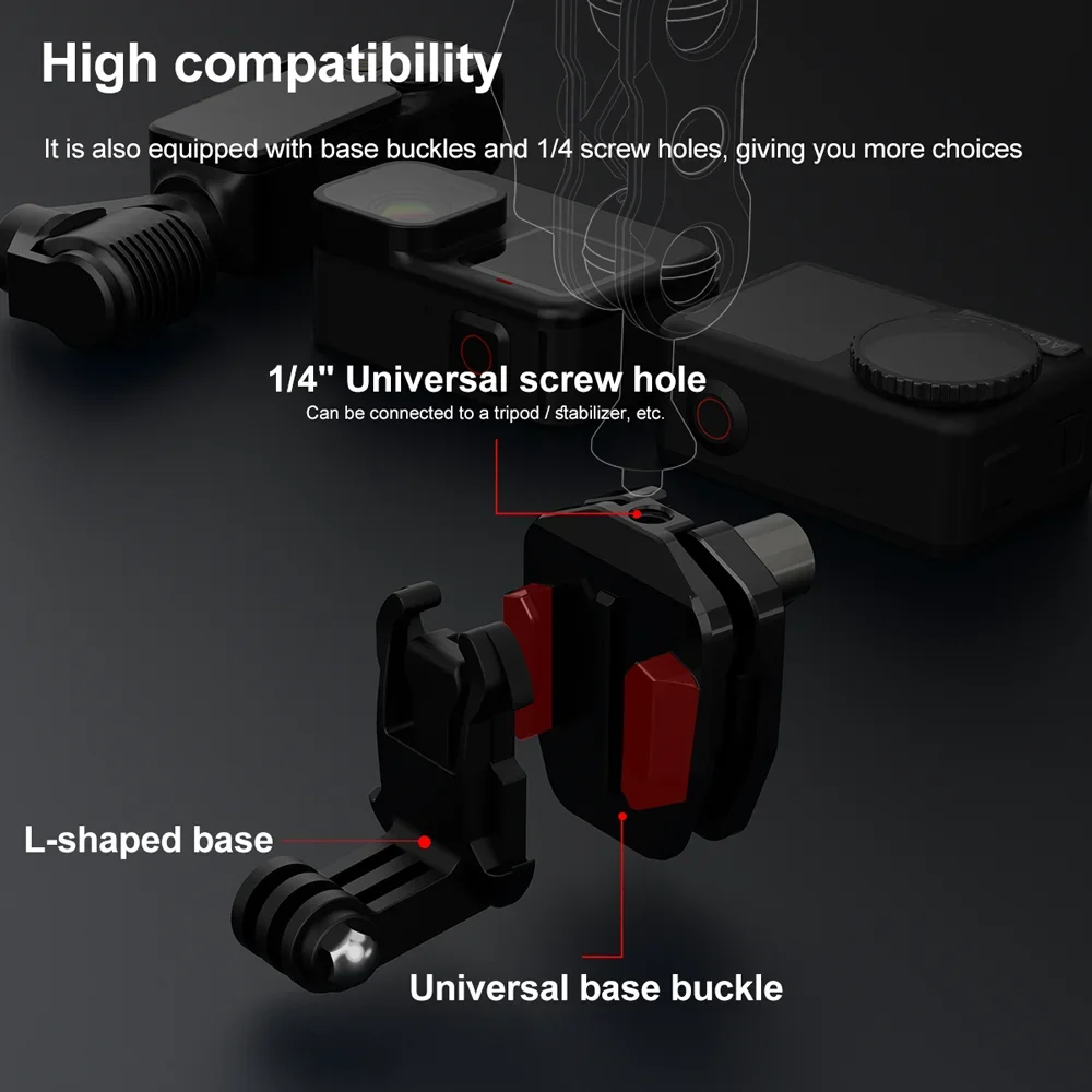 Motorcycle Windshield Mounting Clamp Aluminum Mount For GoPro Hero 12 11 10 9 Insta360 X3 DJI Action 3 Action Camera Accessories