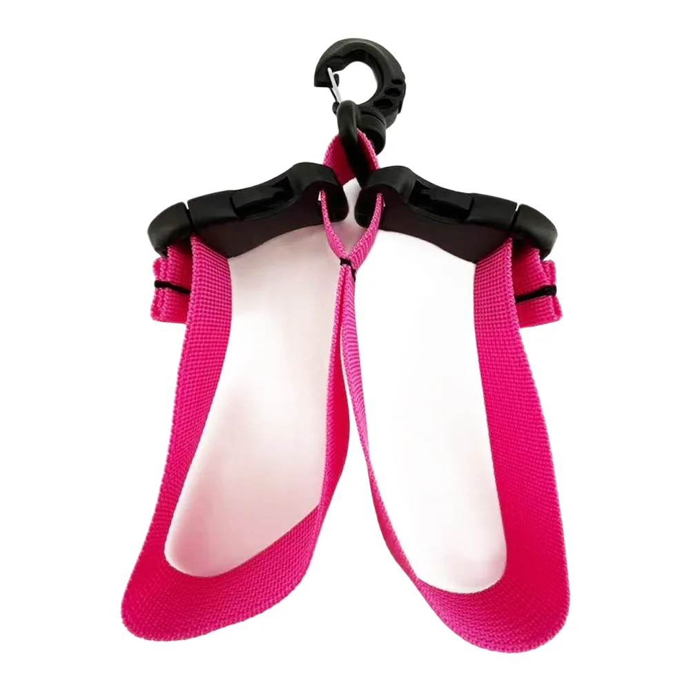 Orange Scuba Fin Straps Lightweight Plastic Design Fast-detach Mechanism Secure Webbing Grip For Hanging Swim Fins